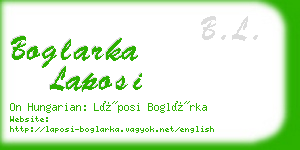 boglarka laposi business card